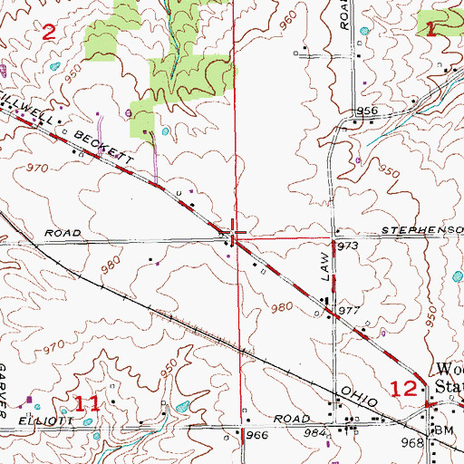 Topographic Map of School Number 1 (historical), OH