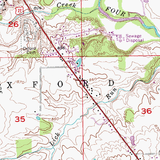 Topographic Map of School Number 8 (historical), OH