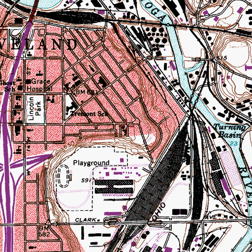 Topographic Map of Saint Theodosius Russian Orthodox Cathedral, OH