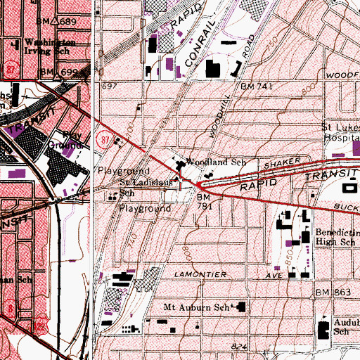Topographic Map of Calvary Apostolic Assembly Church, OH