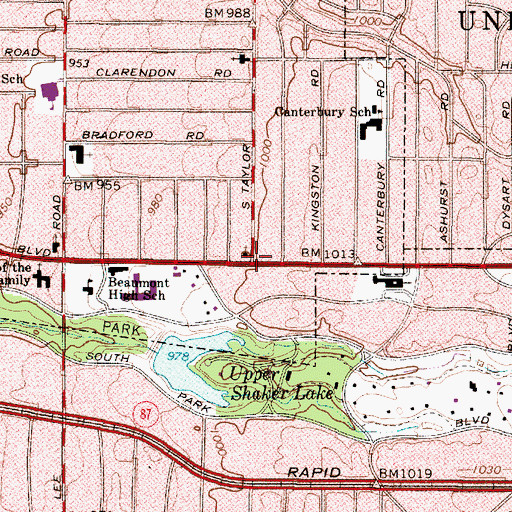 Topographic Map of Greater Peace Missionary Baptist Church, OH