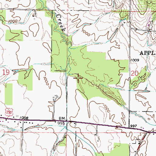 Topographic Map of Edinburgh Mill (historical), OH