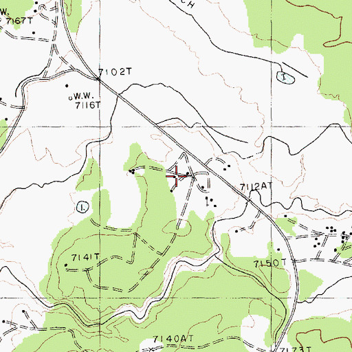 Topographic Map of Saint Ann Church, AZ