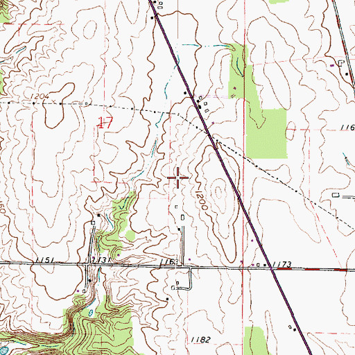 Topographic Map of Maple Lane Farm, OH