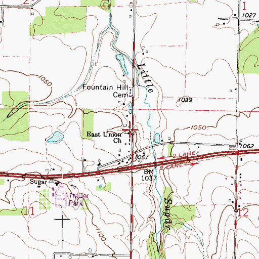 Topographic Map of School Number 1 (historical), OH
