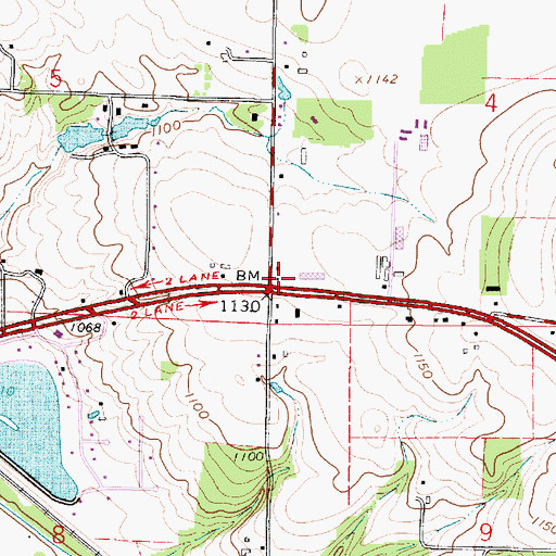 Topographic Map of School Number 4 (historical), OH