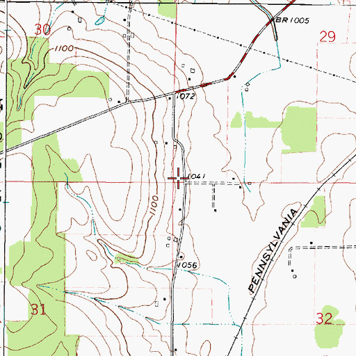 Topographic Map of School Number 9 (historical), OH