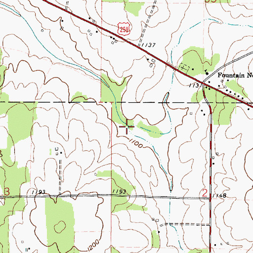 Topographic Map of South Branch Apple Creek, OH