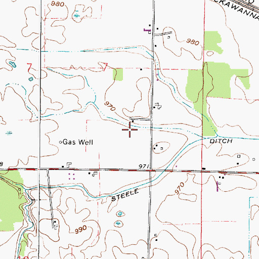 Topographic Map of Orange Lane Farm, OH