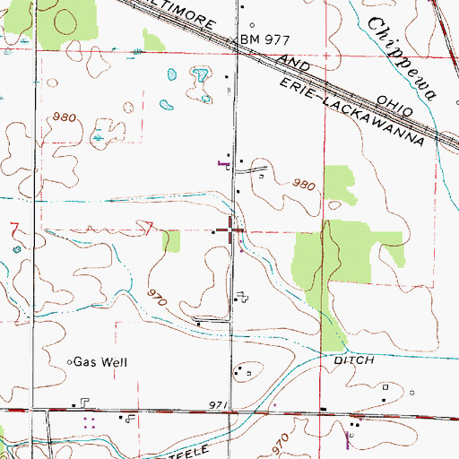 Topographic Map of School Number 6 (historical), OH