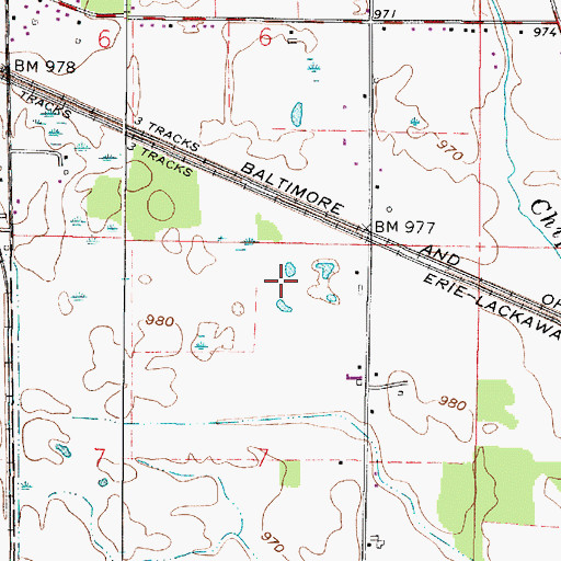 Topographic Map of Fairview Farm, OH