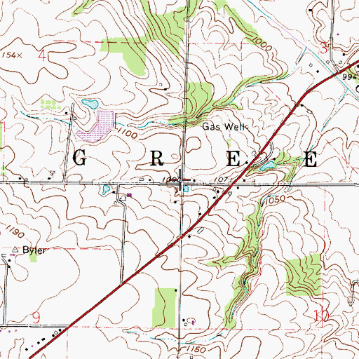 Topographic Map of Union Church (historical), OH