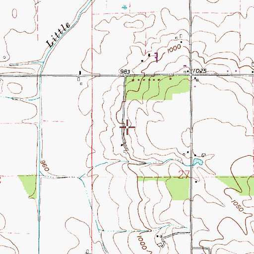 Topographic Map of Wheatland Farm, OH
