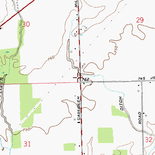 Topographic Map of School Number 6 (historical), OH