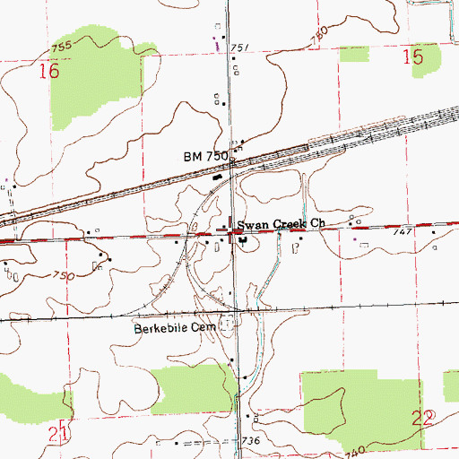 Topographic Map of School Number 7 (historical), OH