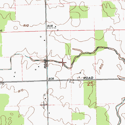 Topographic Map of Sheets Ditch, OH