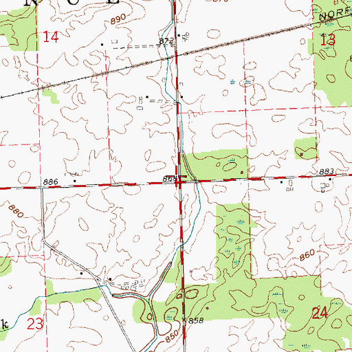Topographic Map of Bratton School (historical), OH