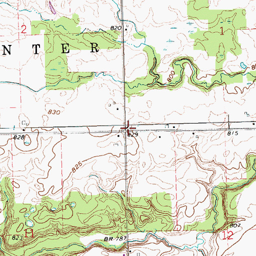 Topographic Map of School Number 1 (historical), OH
