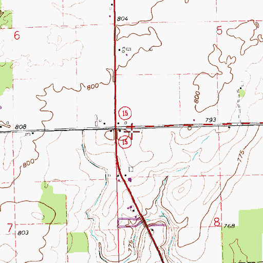 Topographic Map of School Number 8 (historical), OH