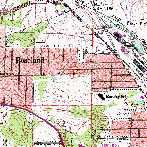 Topographic Map of Church of God, OH