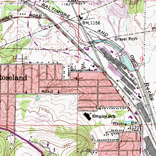 Topographic Map of Free Will Baptist Church, OH