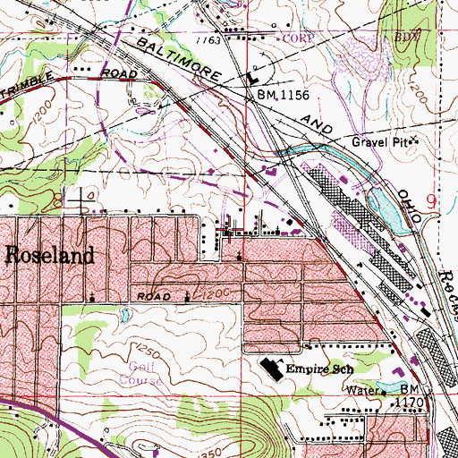 Topographic Map of Missionary Baptist Church, OH