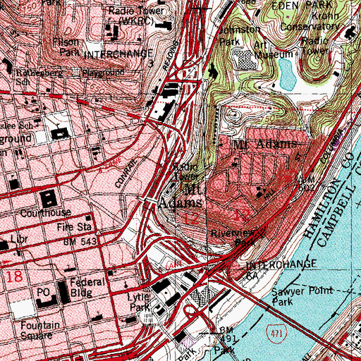 Topographic Map of Apostolic Bethlehem Temple Church, OH