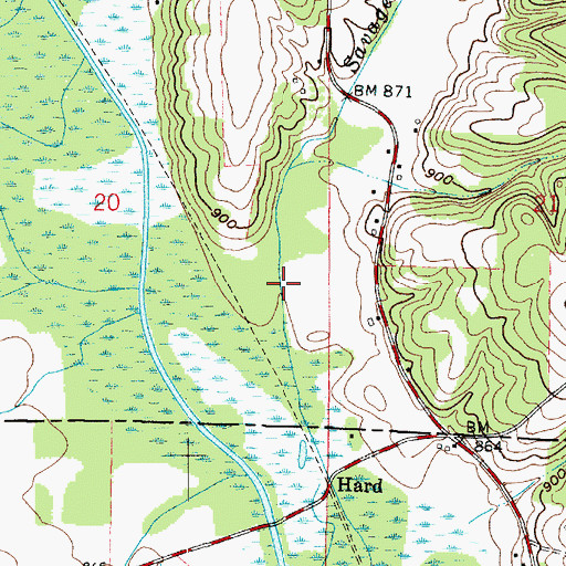 Topographic Map of Big Hollow, OH