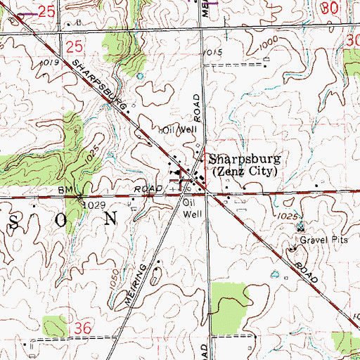 Topographic Map of Saint Pauls Catholic Church, OH