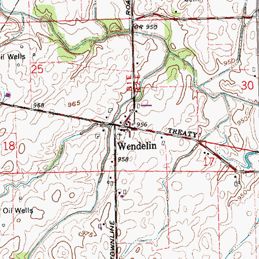 Topographic Map of Saint Wendelin School (historical), OH