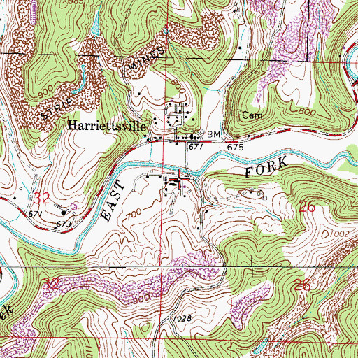 Topographic Map of Saint Henry Roman Catholic Church, OH