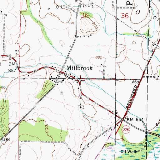 Topographic Map of Kister Mill, OH