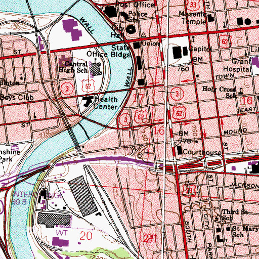 Topographic Map of Ohio State Arsenal (historical), OH