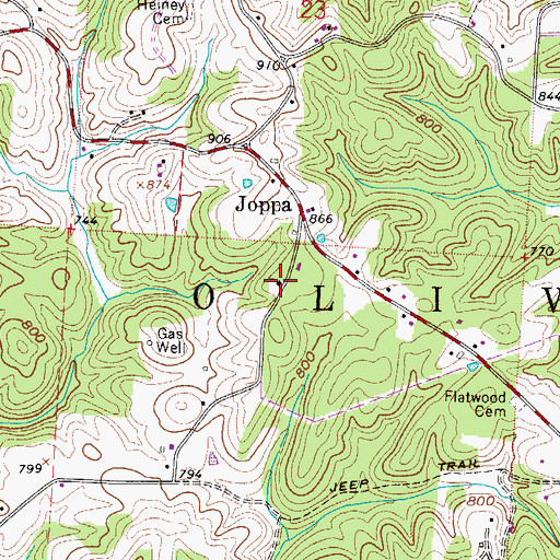 Topographic Map of Joppa Methodist Church, OH