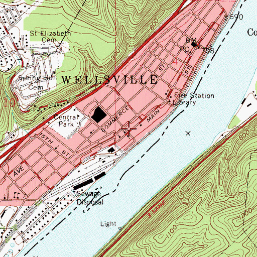 Topographic Map of Episcopal Church of the Ascension, OH