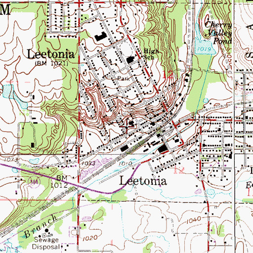 Topographic Map of Saint Patricks Catholic Church, OH
