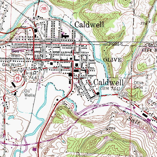 Topographic Map of First Church of the Nazarene, OH