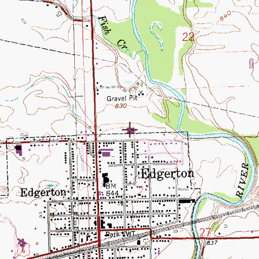 Topographic Map of Edgerton Middle School, OH