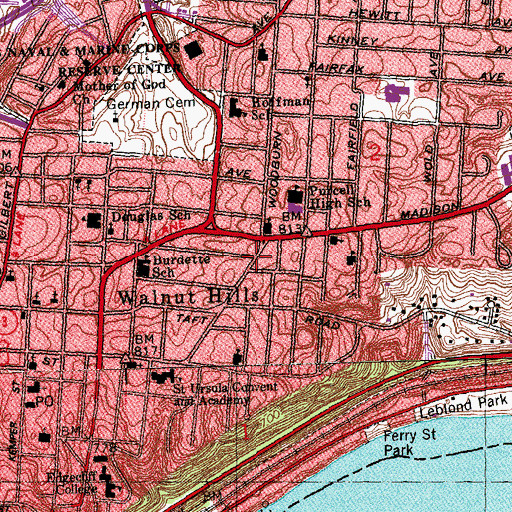 Topographic Map of Bethany Fire Baptized Holiness Church of God, OH