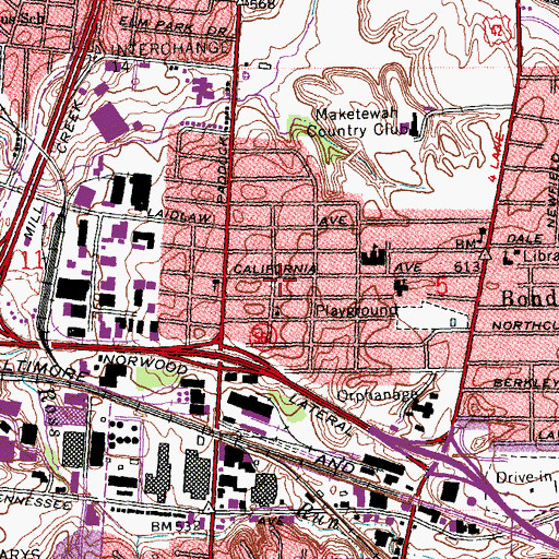 Topographic Map of Church of Life, OH