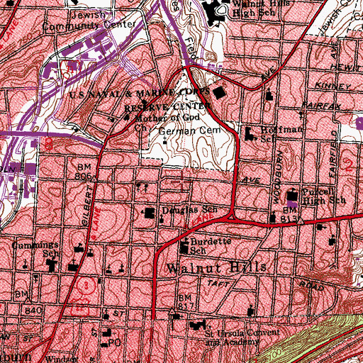 Topographic Map of Holy Trinity Spiritual Church, OH