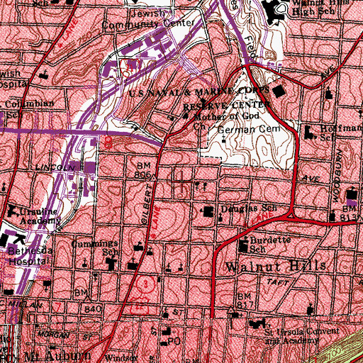 Topographic Map of Second Liberty Baptist Church, OH