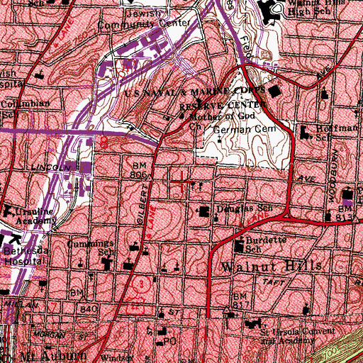 Topographic Map of Solid Rock Baptist Church, OH