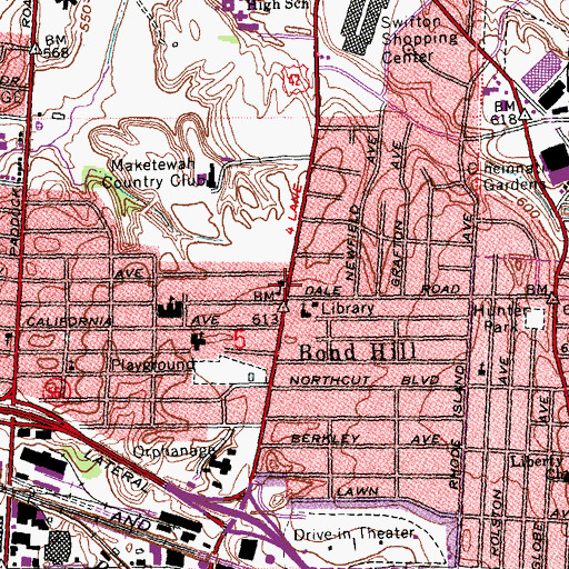 Topographic Map of Tryed Stone Missionary Baptist Church, OH