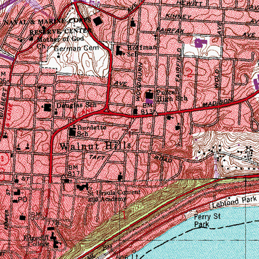 Topographic Map of Universal Temple of Love, OH