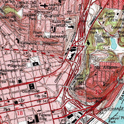 Topographic Map of Abundant Life Church of the Living God, OH