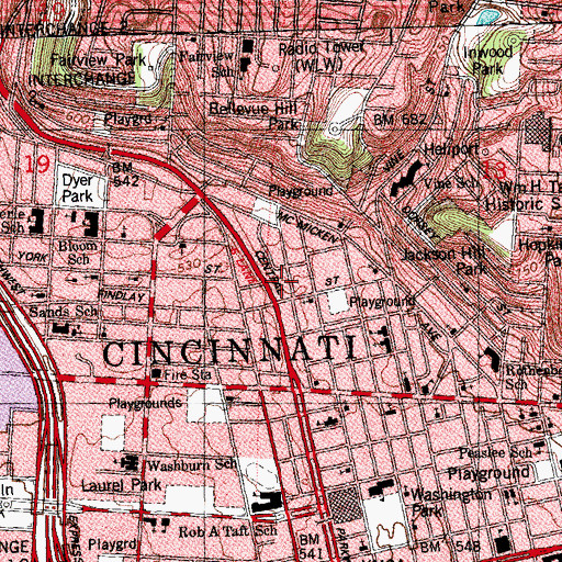 Topographic Map of Apostolic Overcoming Holy Church of God, OH