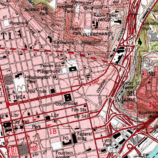 Topographic Map of Baptized Believers in Christ Church, OH