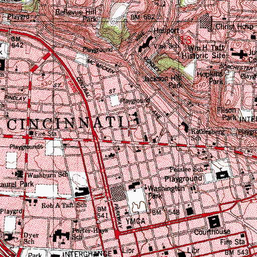 Topographic Map of Bible Church, OH