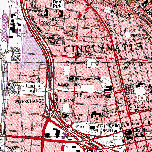 Topographic Map of Burning Bush Apostolic Church, OH
